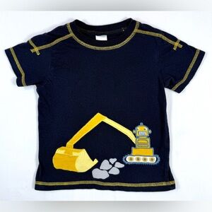 GYMBOREE Boys Retro Construction Excavator Tee 2T‎ Embroidered Discontinued Y2K